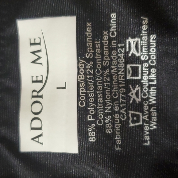 Adore Me leggings black teal mesh Size Large - Picture 7 of 7